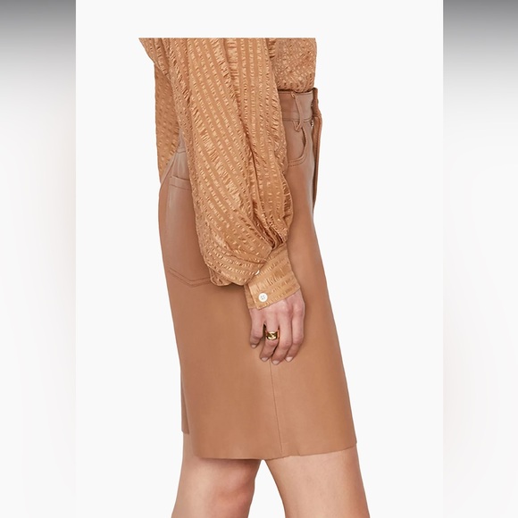 NWOT- Frame 100% Lamb Leather Bermuda Shorts - Picture 5 of 16